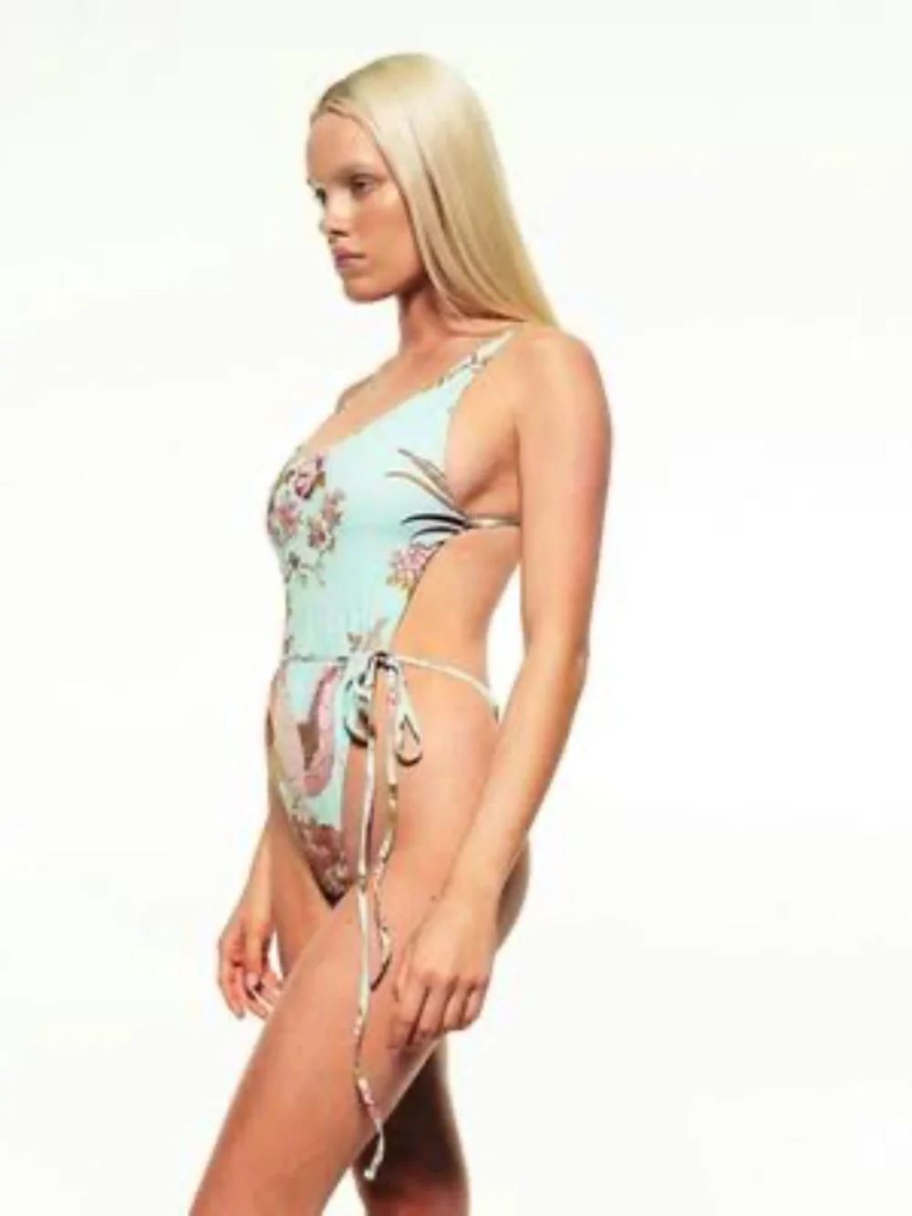 Skims X Roberto Cavalli M Tie Waist One Piece (fagianella Print) NWT